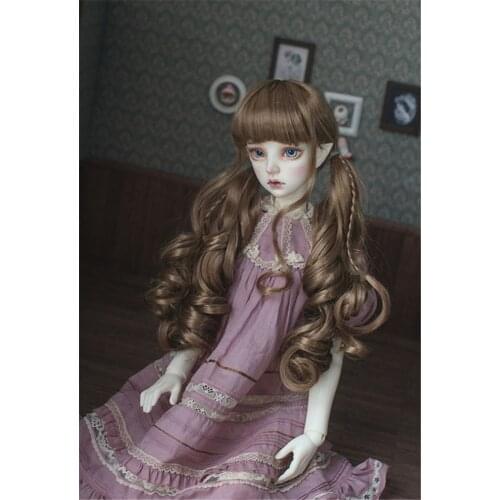 BJD doll wig suitable for 1/3 1/4 1/6 1/8 size fashion new imitation mohair wig playful double horsetail cute versatile wig