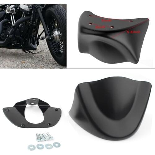 Motorbike Front Chin Spoiler Air Dam Fairing For Harley Dyna FXD FXDB 2006 2007 2008 2009 2010 2011-2015 Matte Black ABS Plastic