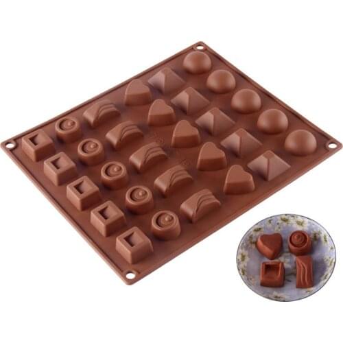 30 semicircle pyramid love squares dots candle cooking tools Silicone Mould baking DIY CAKE decoration Fondant Sugar