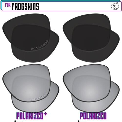 EZReplace Polarized Replacement Lenses for - Oakley Frogskins Sunglasses - BlkSirP Plus-BlkSirP
