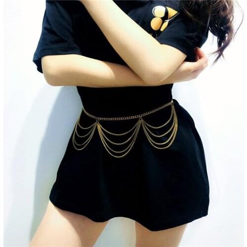 Waist chain belt bohemian waist chain gold multi-layer lady autumn and winter sexy sweater waist chain charm long dress belt
