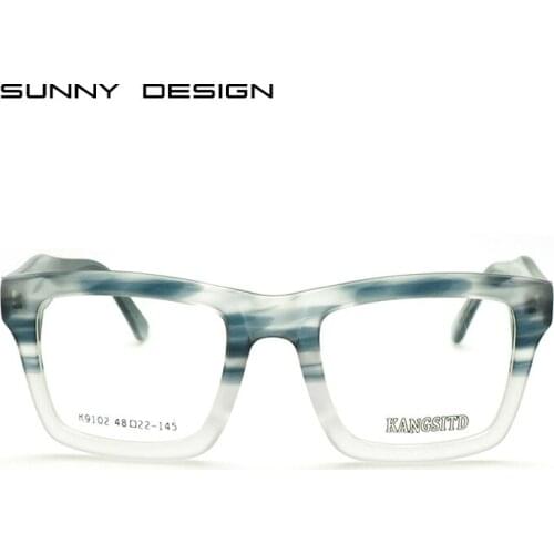 Progressive Color Large Frame Plate Glasses Frame Full Frame Myopia Glasses Frame Can Be Equipped with Anti-Blue Light Lenses