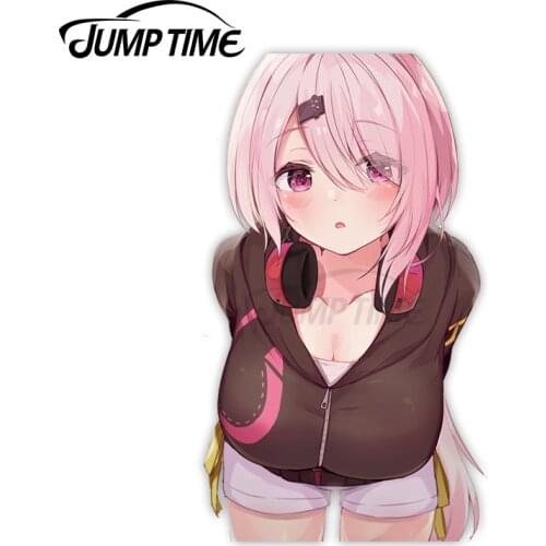 Jump Time 13cm x6.2cm Car Sticker Shiina Yuika Anime Girls Decals Fashion Laptop Camper Surfboard Waterproof Vinyl Car Decor