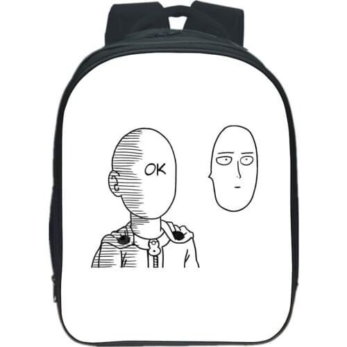 One Punch Man Backpack Boy Girls Bag Anime Saitama Sensei Cartoon Bookbag Fashion Children Bag Teen Schoolbag Mochila