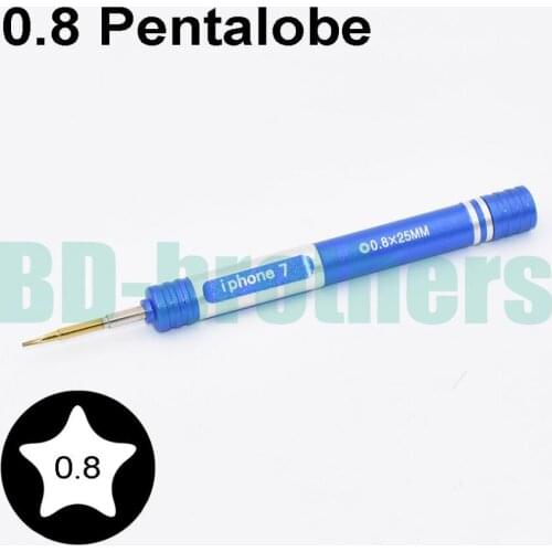 S2 Steel 0.8 x 25mm Pentalobe Screwdriver 5 Pointed Star Key For iPhone 4 4S 5 5S 6 6S 7 Plus Bottom Screw Driver 100pcs/lot