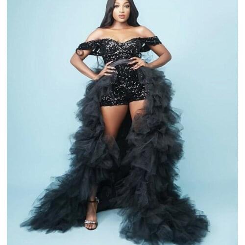 Only Sell Overskirts Outfit Black Tulle Skirts For Women Tiered Girls Birthday Skirt For Photo Shoot High Waist Detachable Gowns