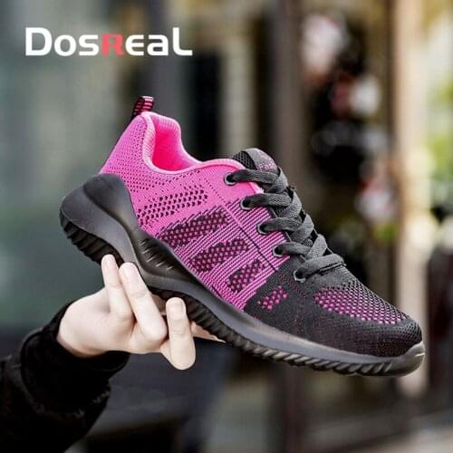 Dosreal Women Shoes Flats Fashion Casual Ladies Shoes Females Lace-Up Mesh Breathable Ladies Sneakers Zapatillas Mujer Feminino