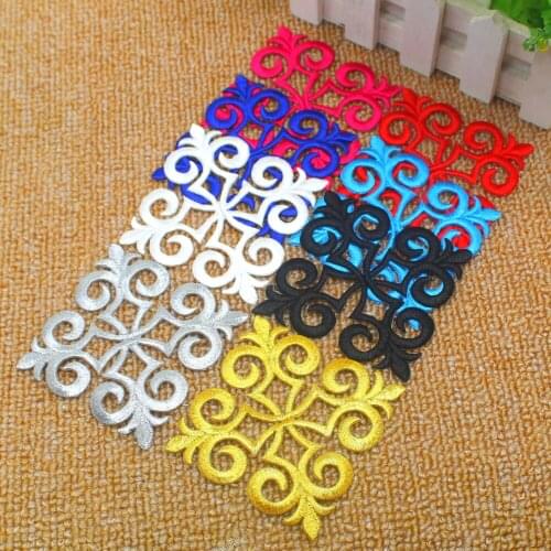Gold Cosplay Costumes Appliques 20 Pieces Golden Embroidery Patches Iron On Gold 8cm*8cm