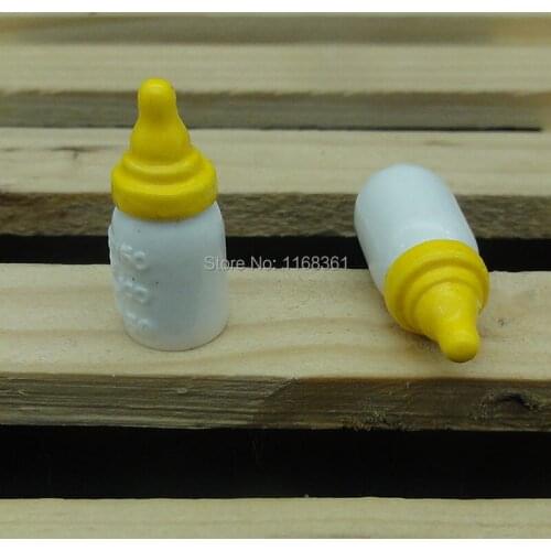 1pcs/lot resin solid yellow color Pacifier Milk bottle 22mm dollhouse Toy diy for Home Decoration Crafts A033-11