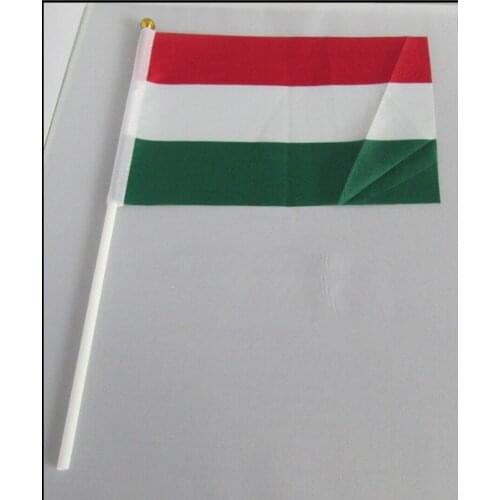 14 * 21 cm Hungary hand signal waving flag small banner flags