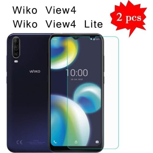 2-1PCS For Wiko View4 Lite Glass Protective Film Explosion-proof Screen Protector Tempered Glass For Wiko View 4 Lite Cover