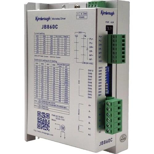 2phase Stepper Motor Driver JB860C AC18-80V/DC24-110V 2.0-6.0A 2-256Microstep for CNC Router Mill CNC Stepper Controller