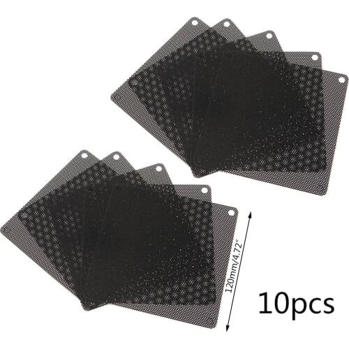 2020 New 10PCS 120MM PVC Fan Dust Filter PC Dustproof Case Cuttable Computer Mesh Cover Black