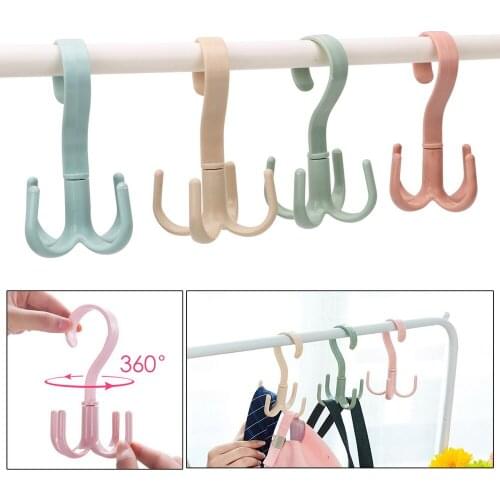 360 Degree Rotation Hanger Handbag Bag Holder Cabinets Clothes Rack Space Saving Shoes Belt Scarf Hanging Rack