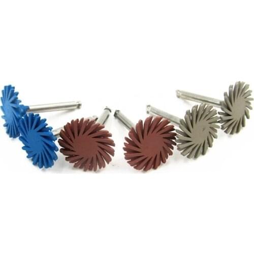 6pcs/set Dental Composite resin Polishing Disc Kit Spiral Flex Brush Burs 3 colors mixed Teeth whitening Supplies