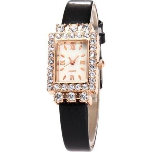 New Arrival Fashion Women Watches Analog Diamond Girl Child Leather Quartz Watch Ladies Dress Wristwatch Relogio Feminino Clock