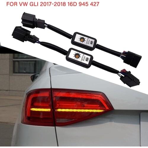 Black Dynamic Turn Signal Indicator LED Taillight Add-On Module Cable Wire Harness For VW Golf Jetta GLI 2017-2018 16D 945 427