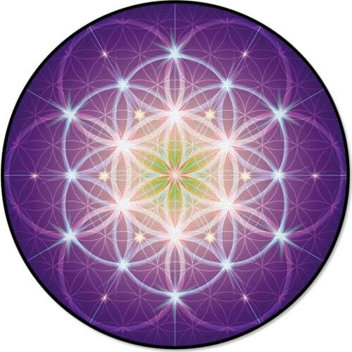 Flower Life Of Flower Pattern Rugs and Carpets for Home Living Room Round Rug for Children Rooms Non-slip