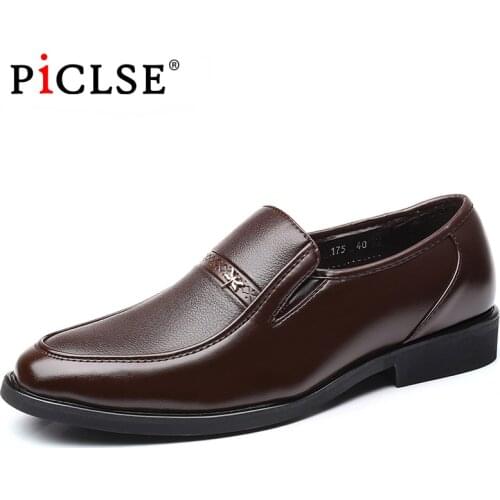 Business Genuine Leather Shoes Men Dress Shoes Classic Black Formal Office Shoes Fahion Wedding Oxford Shoes For Men Flat Shoes