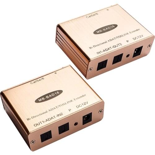 ADAT TOSLINK Converter to Lan Cable Bidirectional Extender for ADAT and TOSLINK Over Cat5 ADAT Amplifier