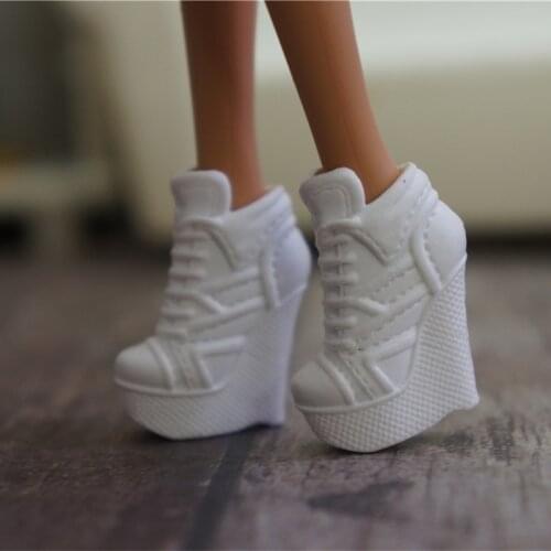 Fashion 1 pair Original shoes for Barbie Doll bjd 1/6 short boot Sneaker Doll house dressing up Sandals mini cup