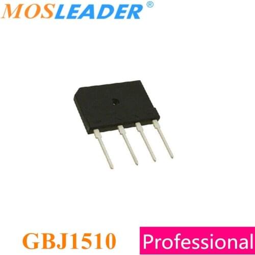 Mosleader DIP4 GBJ1510 100PCS 15A 1000V 1KV Bridge recetifirer High quality