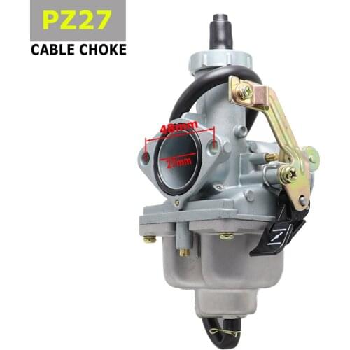 Motorcycle PZ27 Carburetor Carb Cable Choke 27mm Fit For 4-stroke CG 125cc 150cc 200cc 250cc ATV Go Kart Dirt Bike