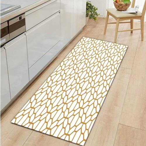 Wavy Stripes Kitchen Mat Washable Anti-Slip Entrance Doormat Home Decoration Hallway Living Room Area Rugs Modern Bedside Carpet
