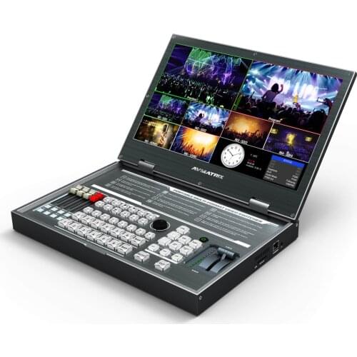 AVMATRIX PVS0615 Multi-Format Video Switcher Portable Mixer with 15.6 inch FHD LCD Display 6 Channel Inputs