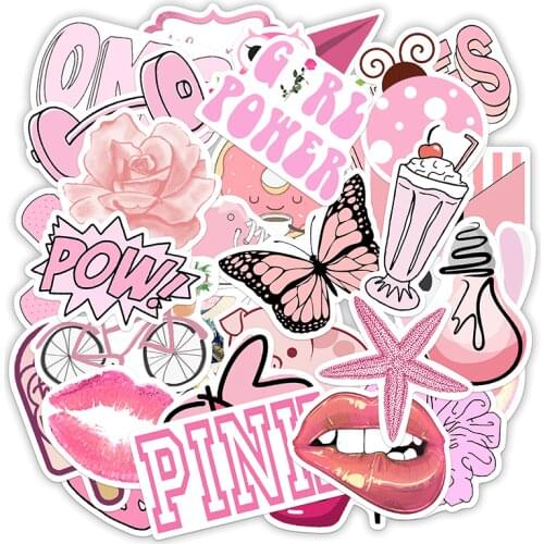 50PCS/Pack Cute Cartoon VSCO Girl Stickers Waterproof to DIY Laptop Suitcase Snowboard Motorcycle Car Decals Toy For Children