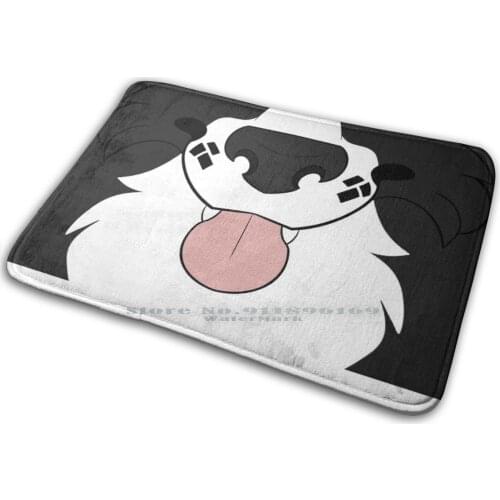 Border Collie Muzzle Mat Rug Carpet Anti-Slip Bedroom Entrance Door Mat Border Collie Furry Dog
