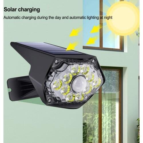 2PCS/Lot 10 LED Solar Wall Lights Outdoor IP67 Waterproof Garden Spot Light Auto ON/OFF Intelligent Secirity Landscape Spotlight