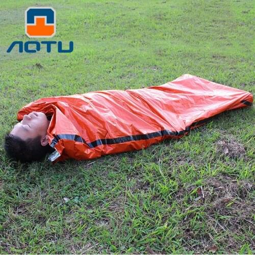 NEW 2019 Outdoor emergency first aid sleeping bags Radiation protection adiabatic lifesaving sleeping bag PE orange