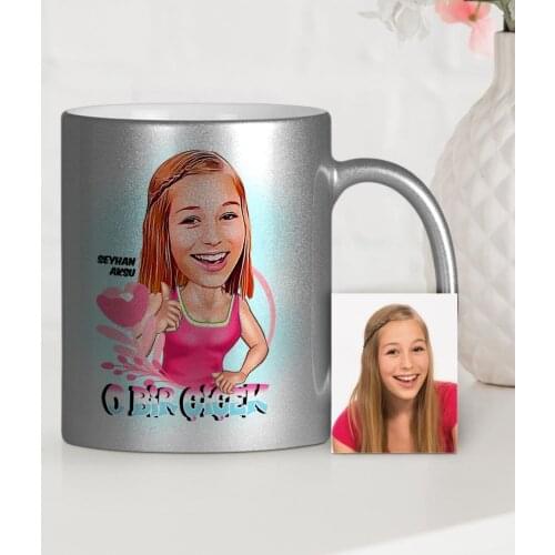 Personalized Custom Women Day Themed Cartoon Silver Gilt Mug Cup-4