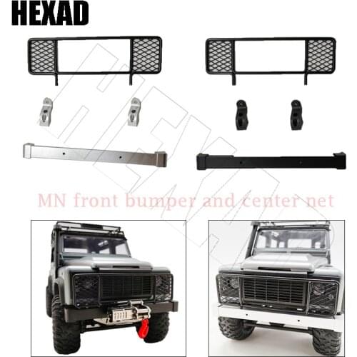 Suitable For 1/12 MN D90 D91 D99S Remote Control Car Upgrade Parts Metal Front Bumper With Center Net