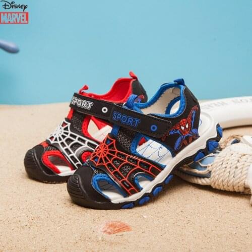 Disney boys' sports sandals Marvel cute shoes outdoor children Spiderman Baotou shoes student beach shoes