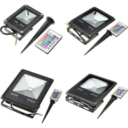Led Flood Light Outdoor Spotlight Floodlight 10W 20W 30W 50W Wall Washer Lamp Reflector IP65 Waterproof Garden 220V RGB Lighting