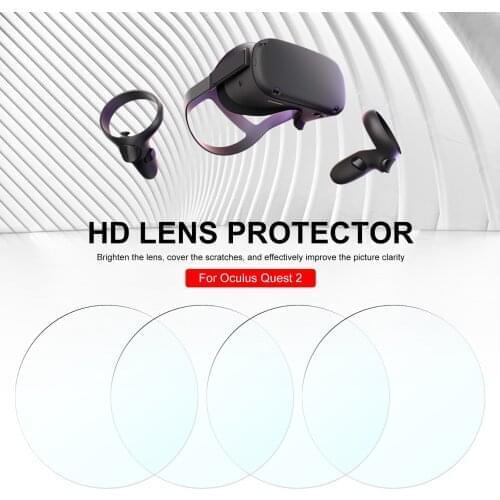 New 4Pcs TPU Soft Films Lens Protector HD Clear Film For Oculus Quest 2 VR Accessories Protective Cover Anti-scratch Dust-proof