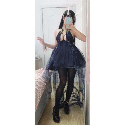 Anime Azur Lane Noshiro Sexy Party Uniform Dress+headwear+foot ACC Any Size Cosplay Costume Women Halloween FreeShipping 2020New