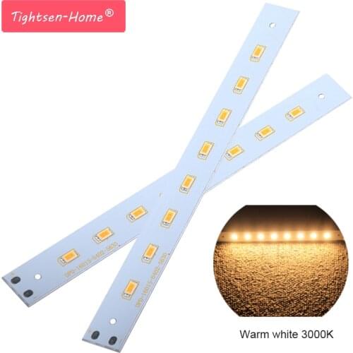 10PCS 12V LED Tube Light Bar Rigid Strip Driverless for T5 T8 Tube 3W SMD 5730 led pcb Warm White 3000K Light Source 160mm