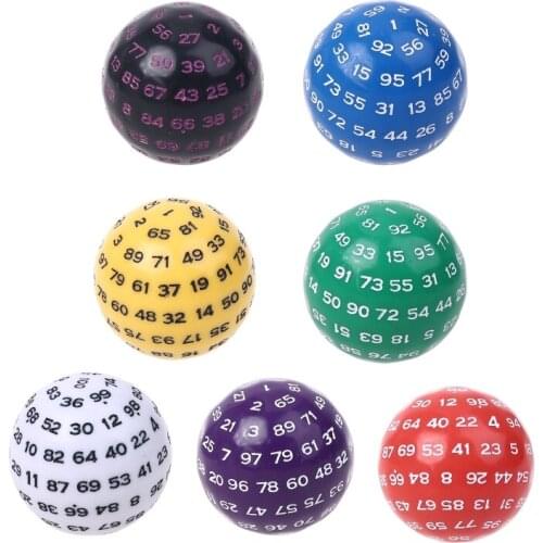 100 Sided Polyhedral Dice D100 Multi Sided Acrylic Dices for Table Board Game