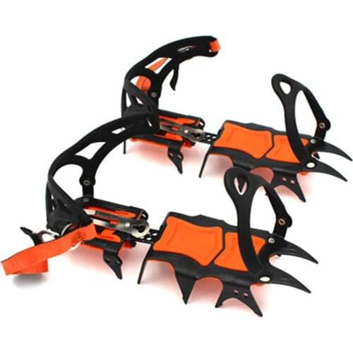 14 Teeth Crampons Professional Snow Mountain Rock Climbing Anti-skid Shoe Cover Bundled Manganese Steel Crampons