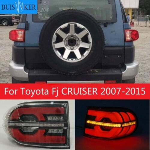 2PCS Tail lights For Toyota Fj CRUISER 2007-2015 Led Taillight Rear Lamp Parking Reverse Signal Brake