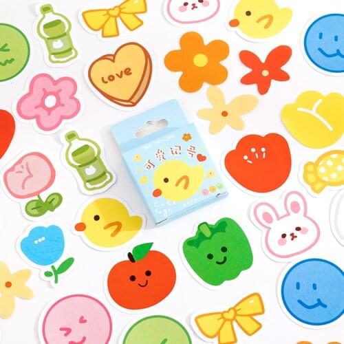 46 pcs/box Cute sign Stickers Scrapbooking Diy Journal Sticker Stationery Diary Sticker Korean Stationery animal Sticker