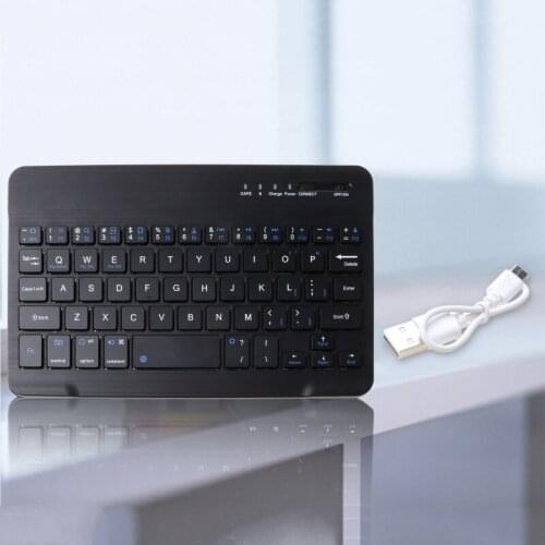 7.9\" Mini Slim Bluetooth3.0 Wireless Portable Keyboard Built-in Battery Recharge