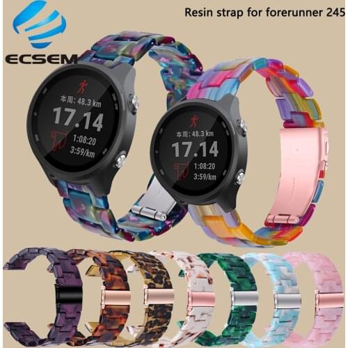 Resin wrist strap for Garmin forerunner 245 645 watch accessories bracelet wristband for Garmin vivoactive 3/3 music