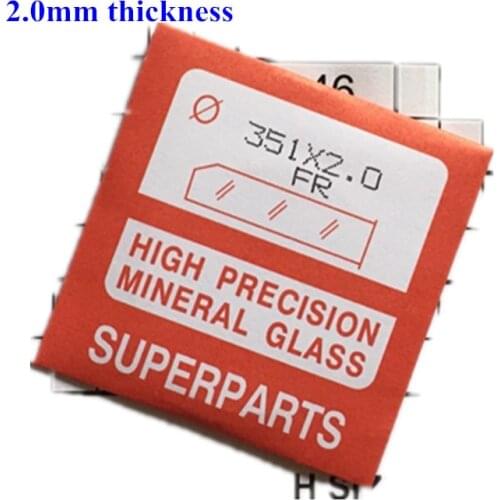 Flat Mineral Glass Watch Crystal Assortment 2.0mm Thick 200 Pieces 16.1-40mm Size