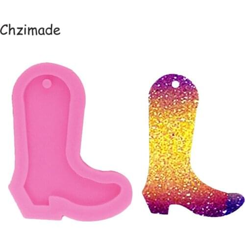 Chzimade High Heels Silicone Polymer Clay Molds For DIY Key Ring Shoes Epoxy Resin Mold Handmade Craft Keychain