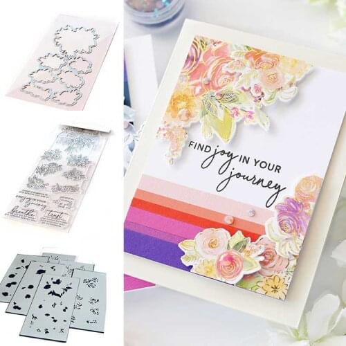 Flower Letter METAL Cutting Dies Stamps Stencils Scrapbook Diary Decoration Embossing Template DIY Greeting Card Maker Album