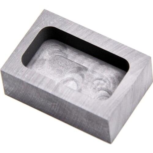 Graphite Ingot Mold, High Purity Refining Graphite, Melting Casting Mould for Gold Silver Metals 45X24X10mm 150G Gold